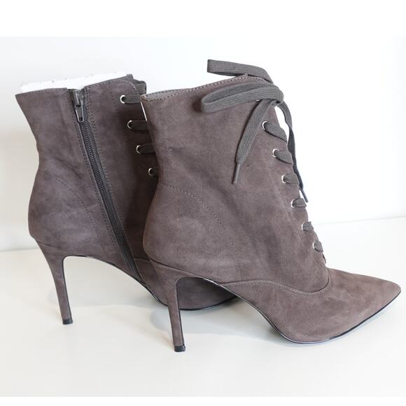 Steve Madden Jinx Mocha Suede/ Stiletto Heel /ANKLE Booties - Picture 6 of 10